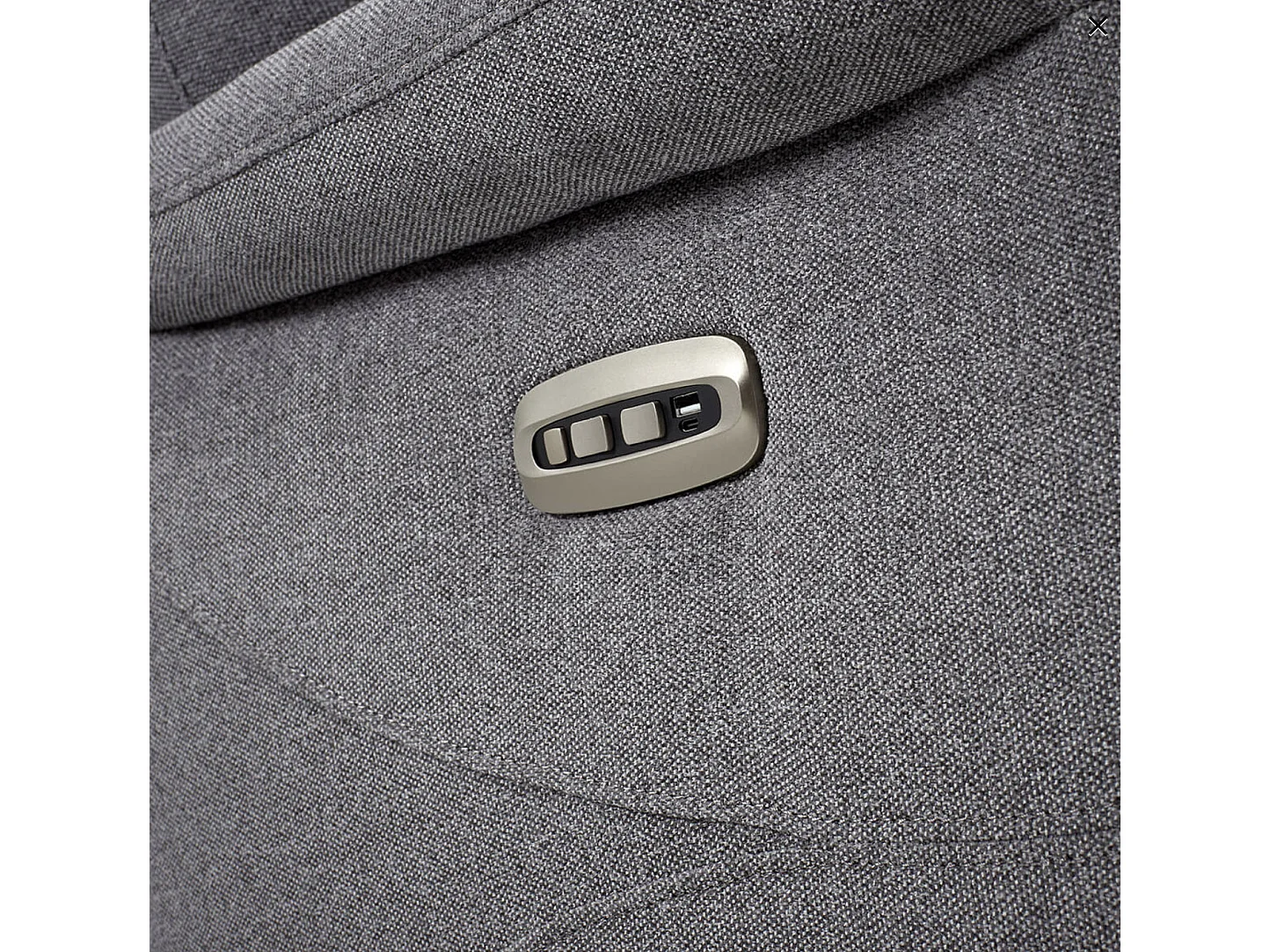 Fauteuil de relaxation électrique 2 moteurs tissu Kastelle-Couleur Gris foncé