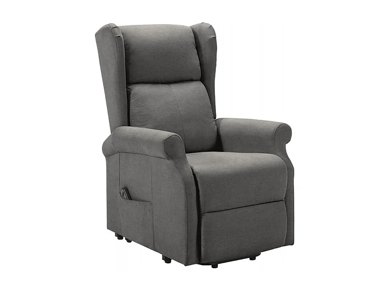 Fauteuil de relaxation et releveur électrique 2 moteurs tissu Agora-Couleur Gris foncé