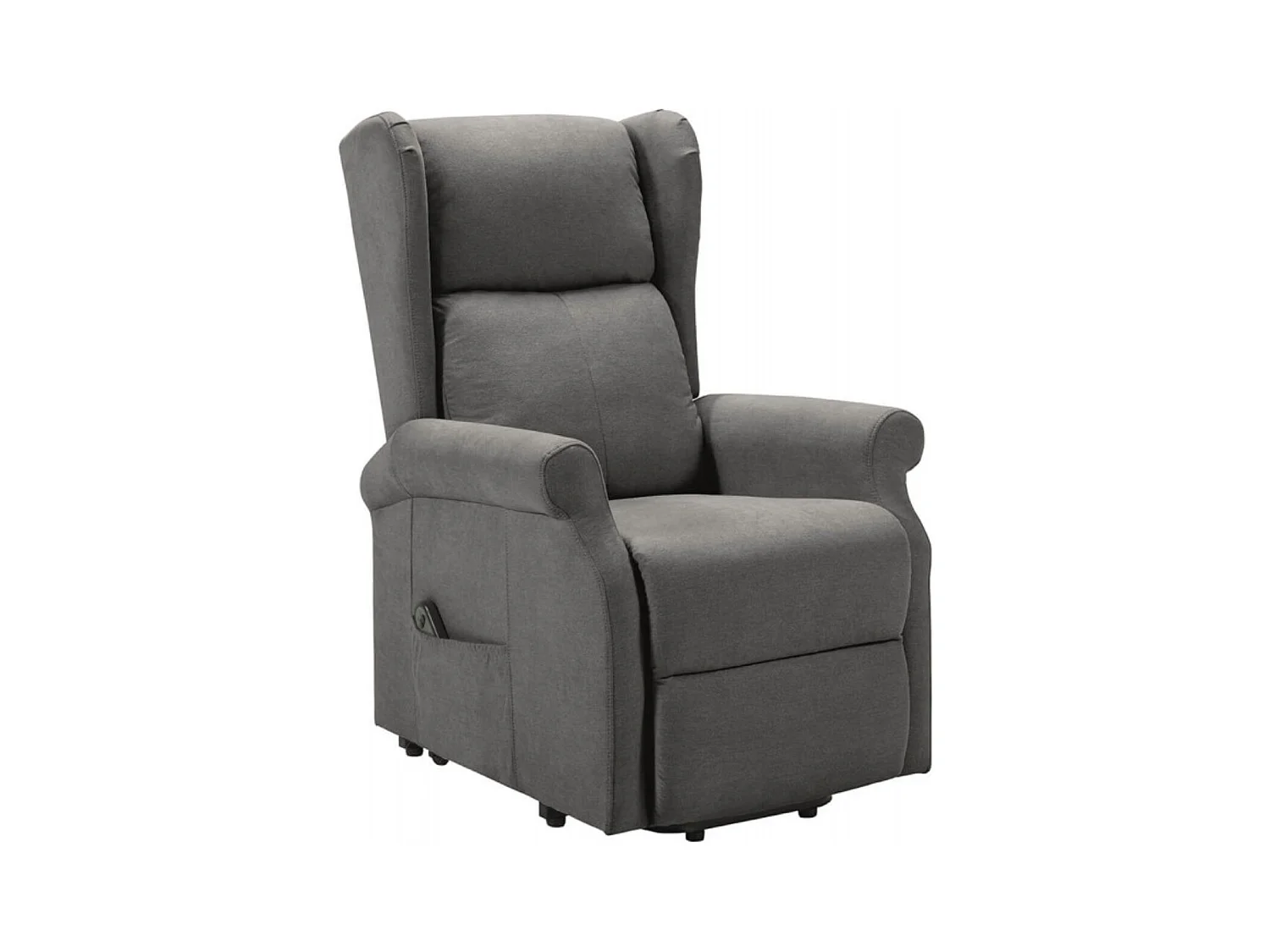 Fauteuil de relaxation et releveur électrique 2 moteurs tissu Agora-Couleur Gris foncé