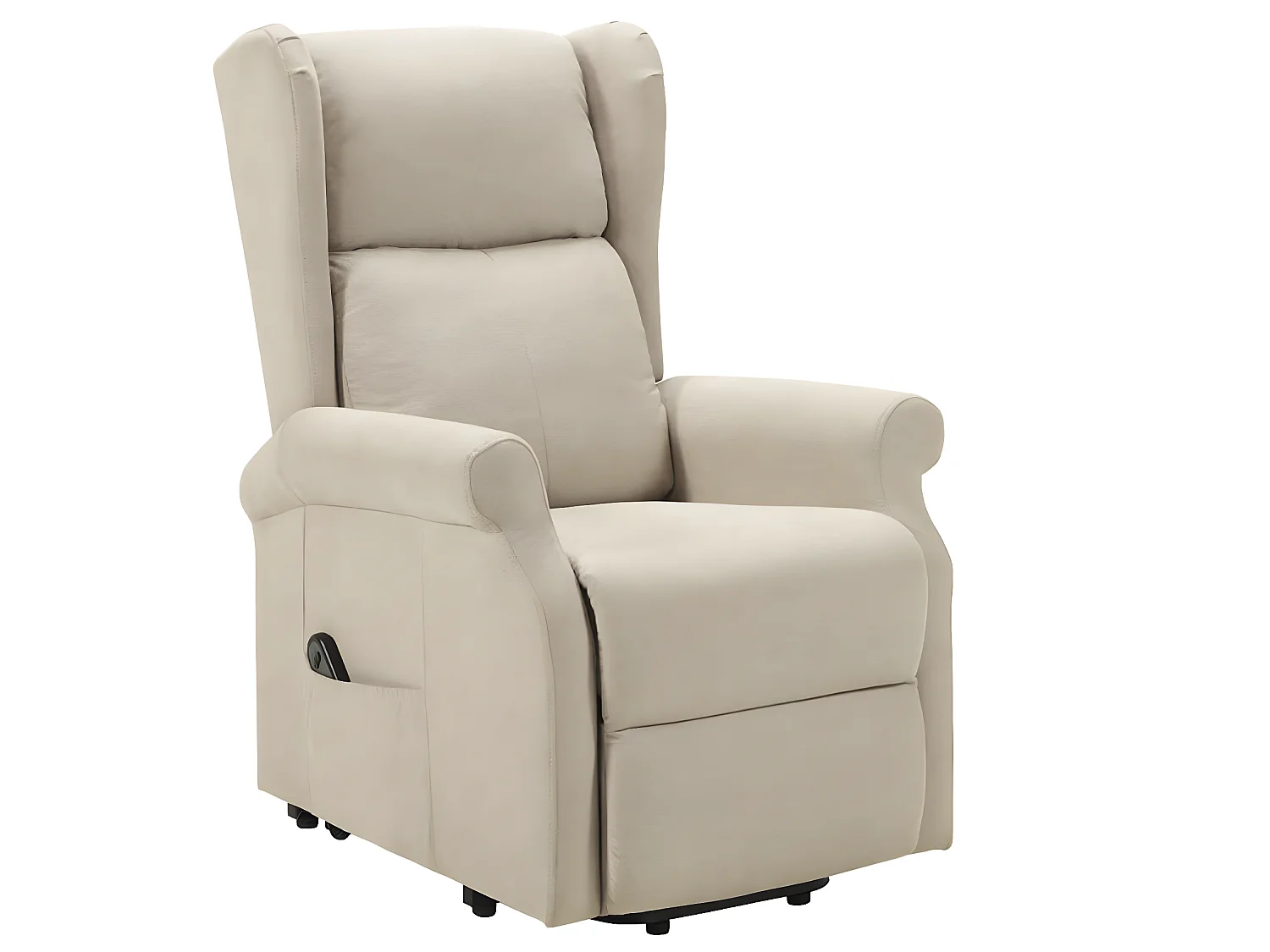 Fauteuil de relaxation et releveur électrique 2 moteurs tissu Agora-Couleur Beige clair
