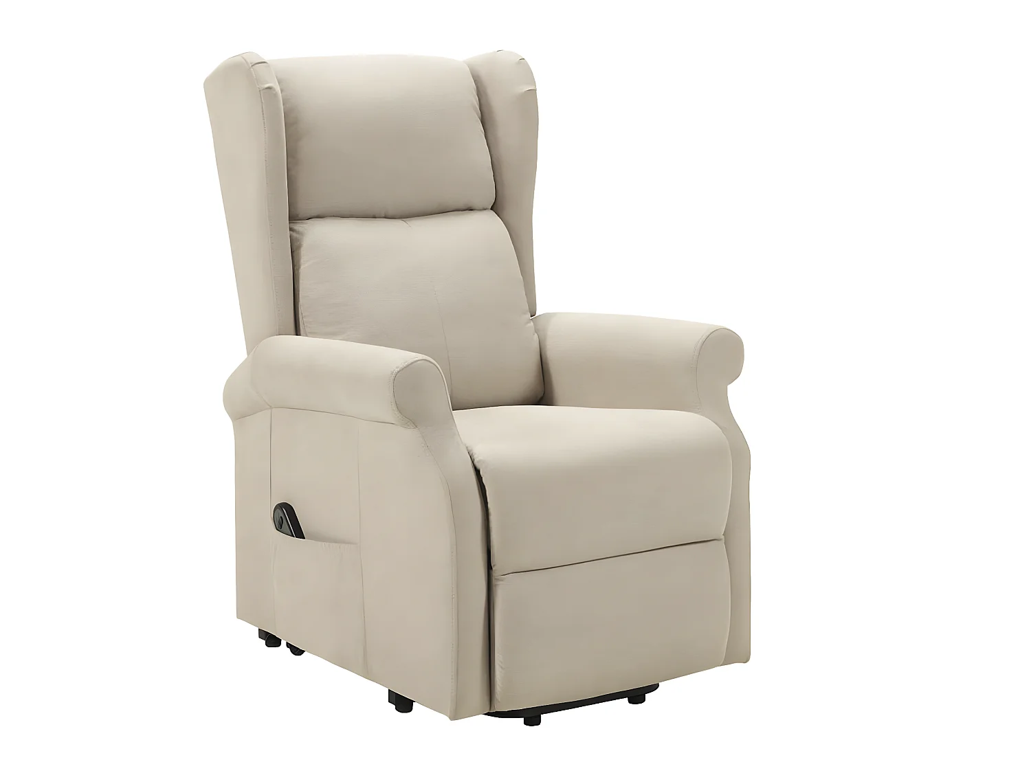 Fauteuil de relaxation et releveur électrique 2 moteurs tissu Agora-Couleur Beige clair