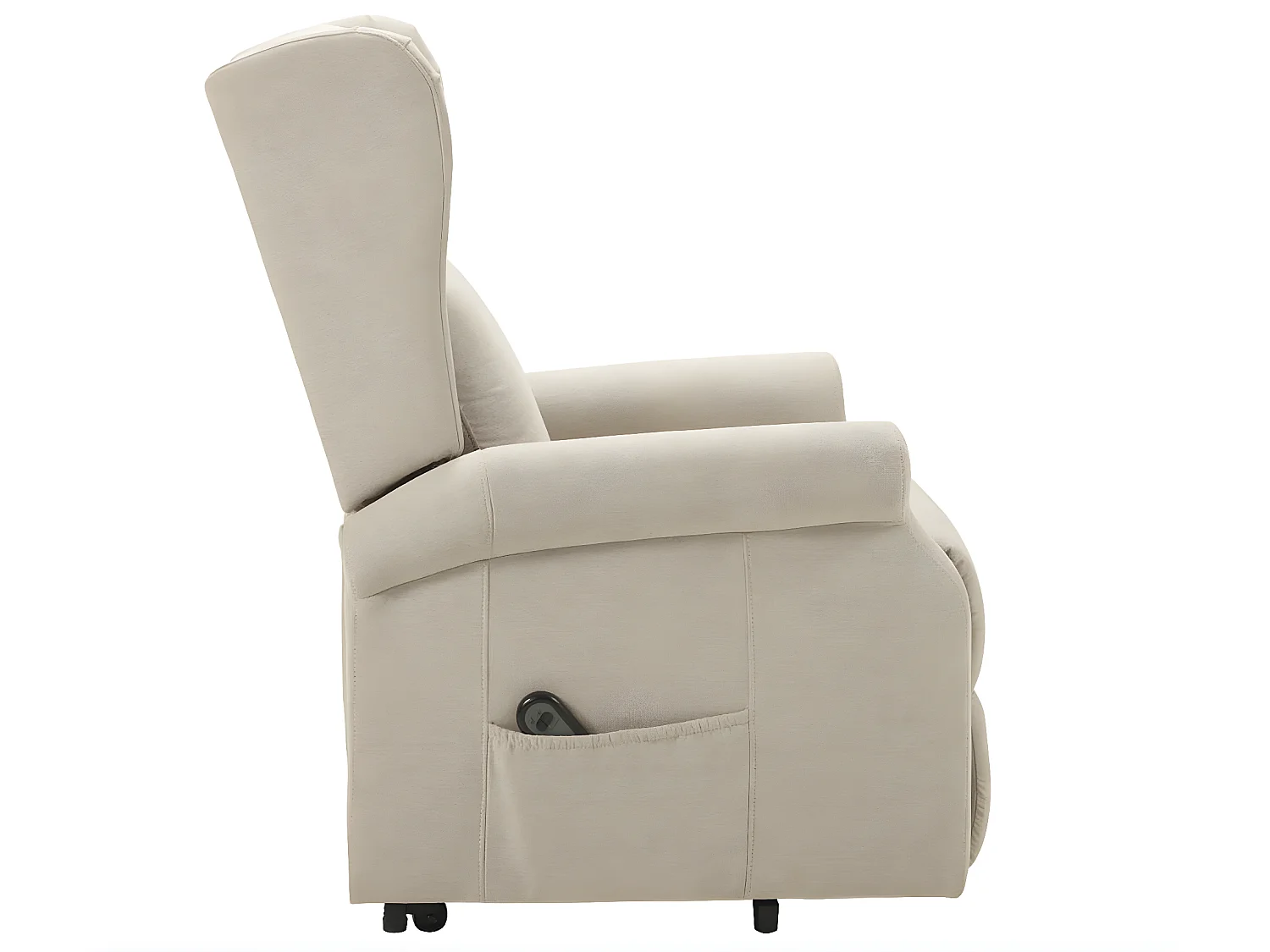 Fauteuil de relaxation et releveur électrique 2 moteurs tissu Agora-Couleur Beige clair