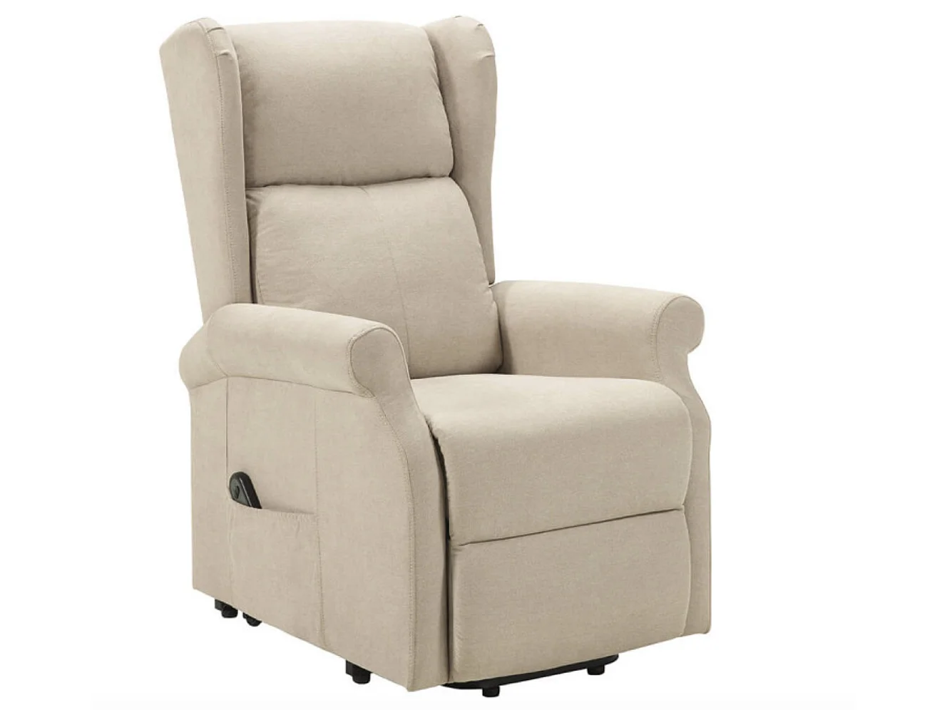 Fauteuil de relaxation et releveur électrique 2 moteurs tissu Agora-Couleur Beige clair