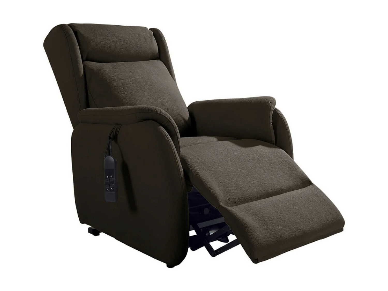 Fauteuil de relaxation et releveur 2 moteurs en nubuck 2 moteurs électriques Biza-Couleur Marron