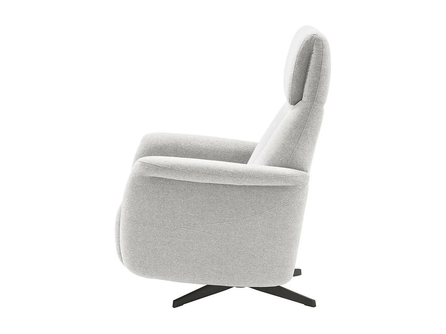 Fauteuil de relaxation électrique 2 moteurs tissu Kastelle-Couleur Gris clair