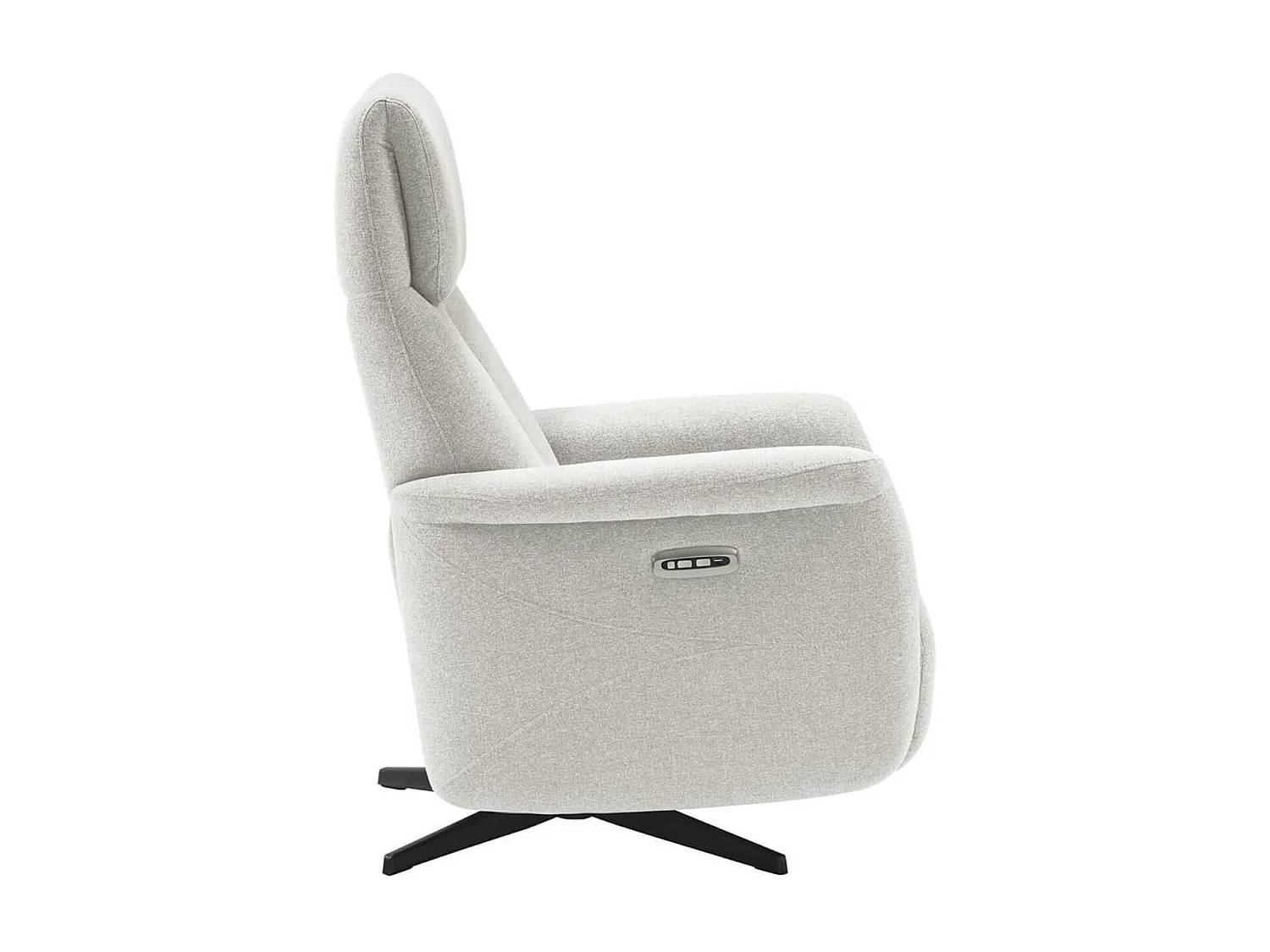 Fauteuil de relaxation électrique 2 moteurs tissu Kastelle-Couleur Gris clair
