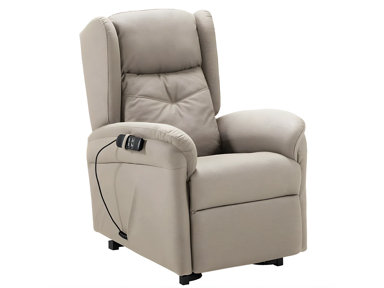 Kalone stoffen relaxstoel en elektrische lift met 2 motoren-Kleur Beige