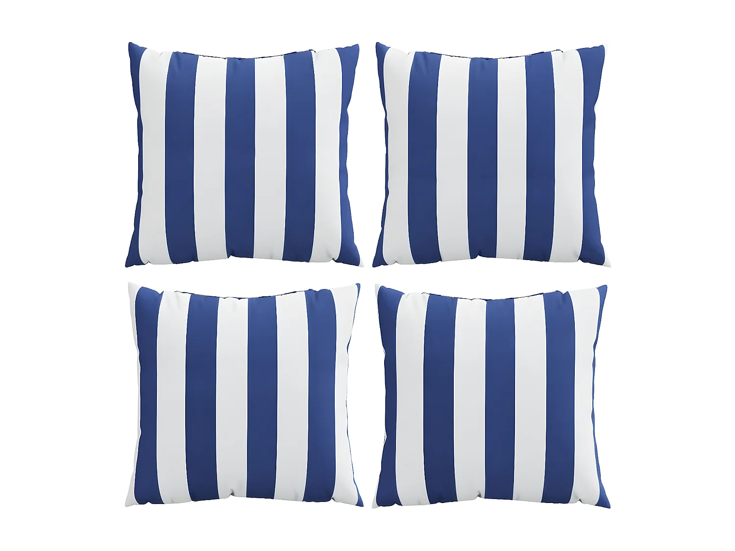Coussins décoratifs 4 pcs bleu et blanc 40x40 tissu