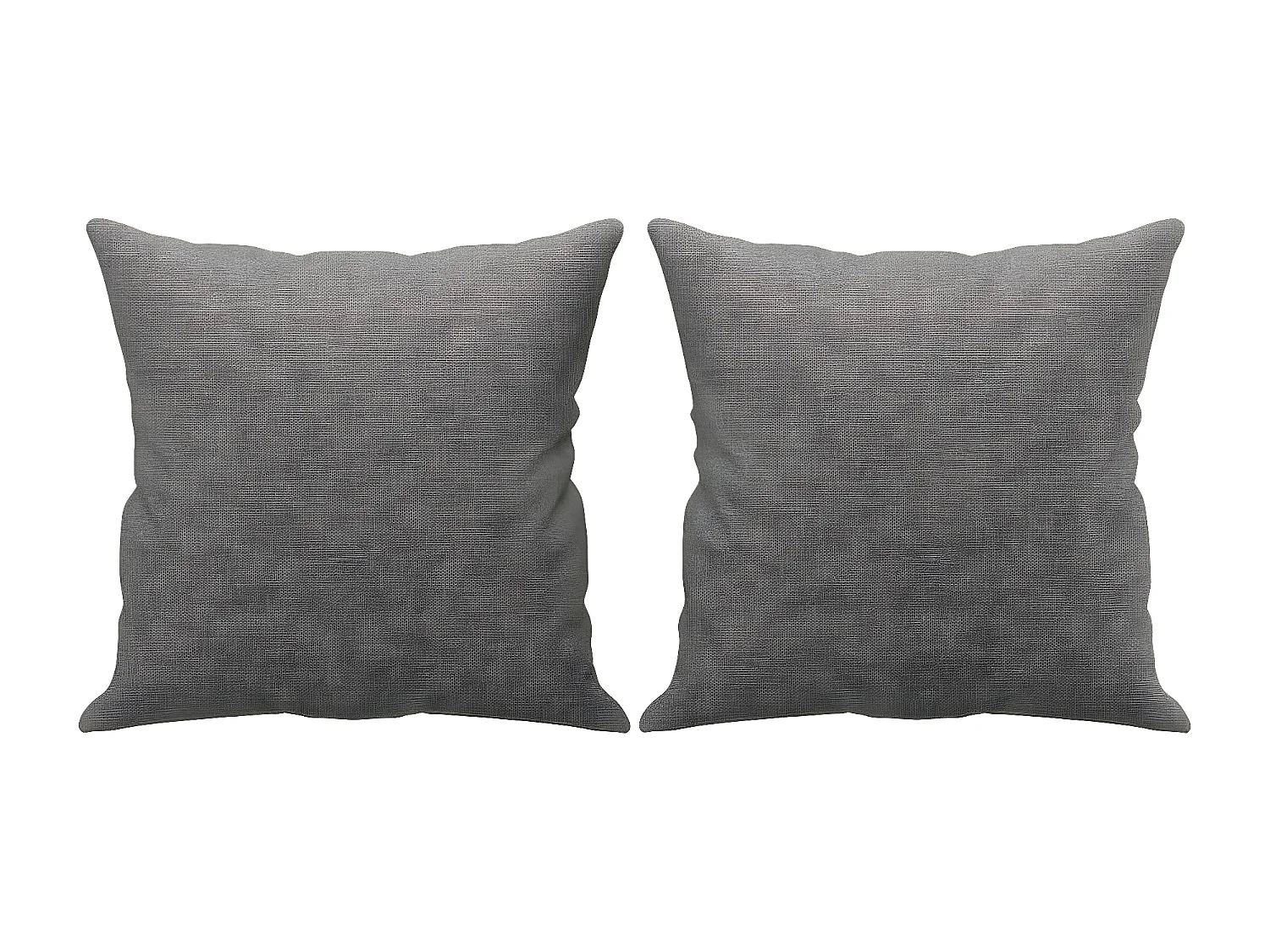 Coussins décoratifs 2 pcs Gris foncé 40x40 Tissu