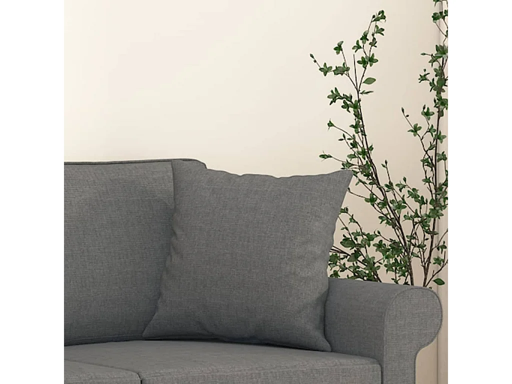 Coussins décoratifs 2 pcs Gris foncé 40x40 Tissu