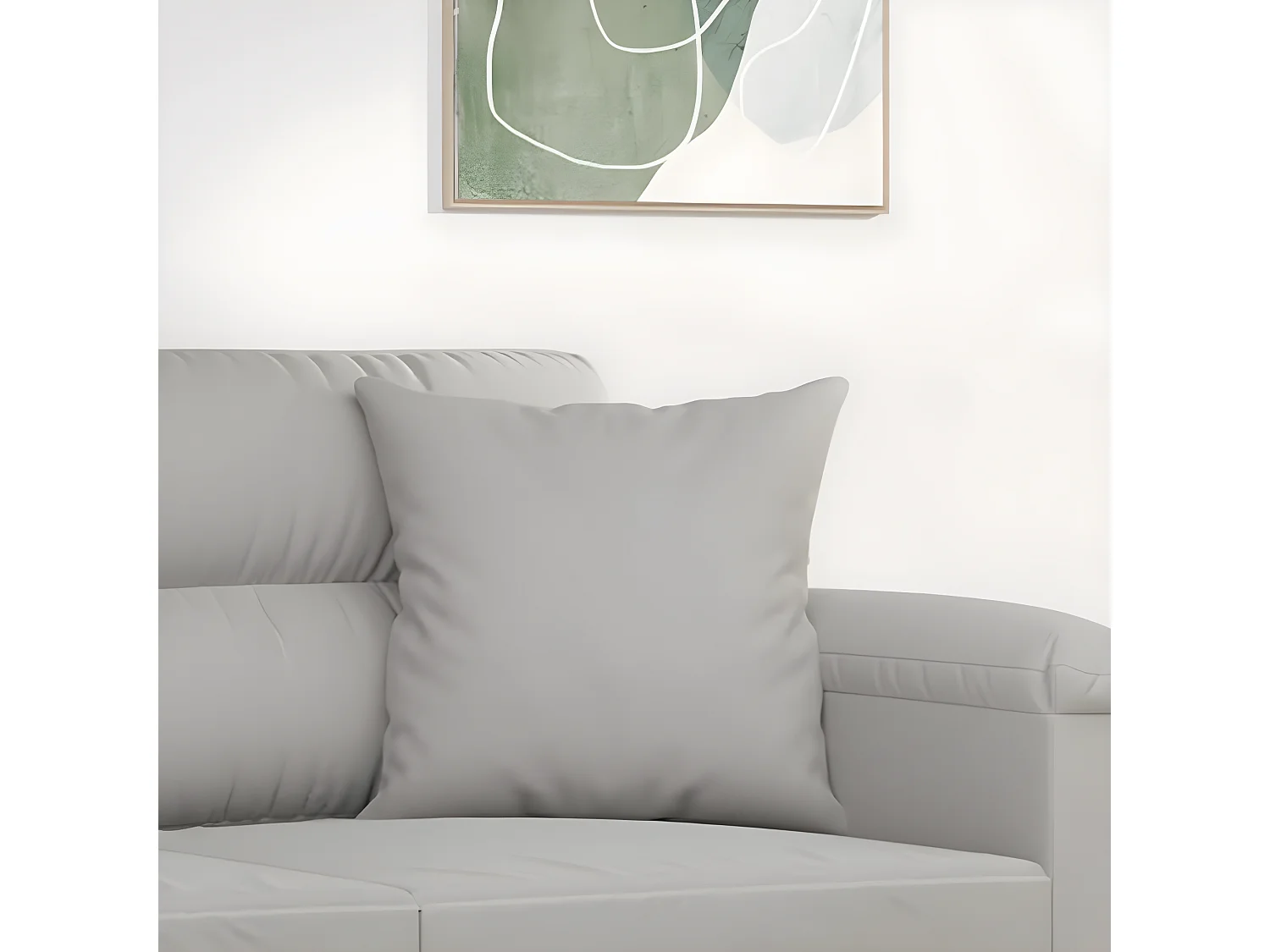 Coussins décoratifs 2 pcs Gris clair 40x40 Tissu microfibre