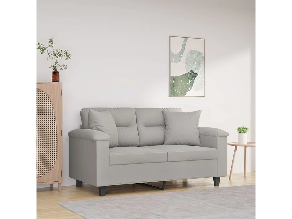 Coussins décoratifs 2 pcs Gris clair 40x40 Tissu microfibre