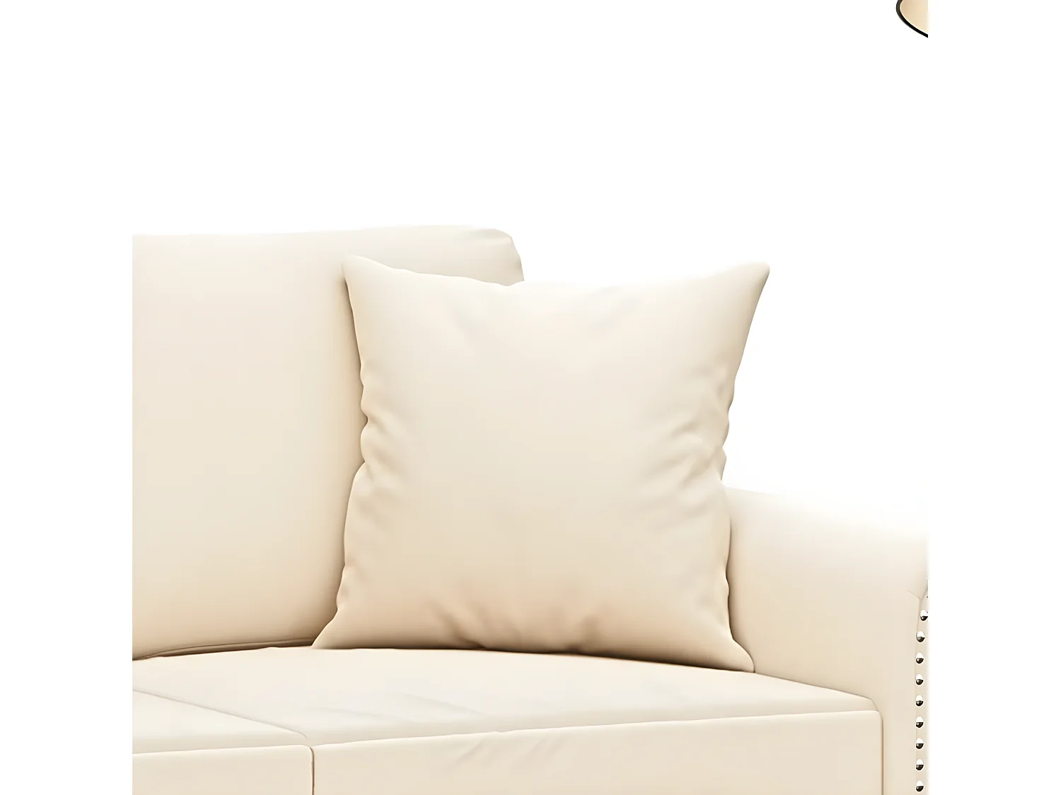 Coussins décoratifs 2 pcs Crème 40x40 Velours