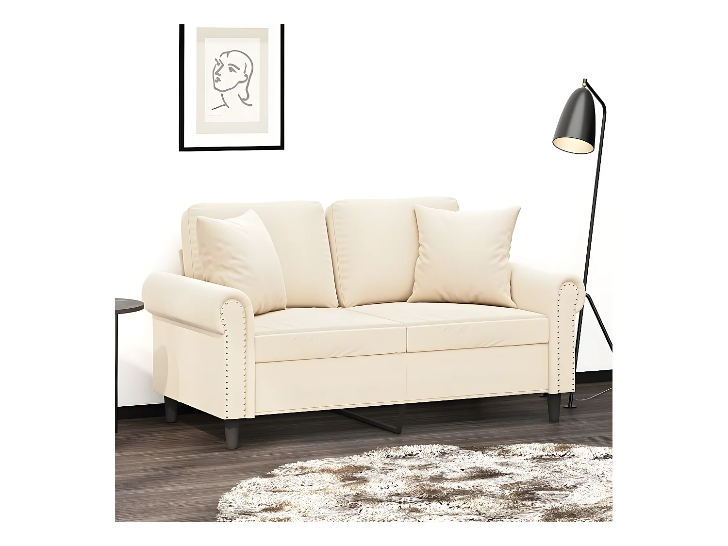 Coussins décoratifs 2 pcs Crème 40x40 Velours