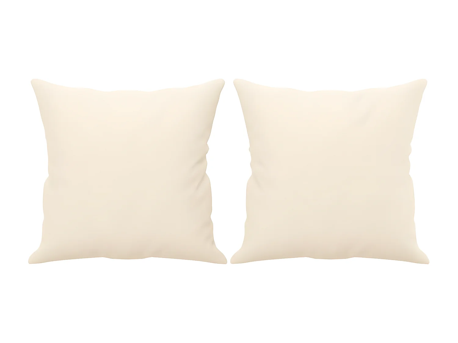 Coussins décoratifs 2 pcs Crème 40x40 Velours