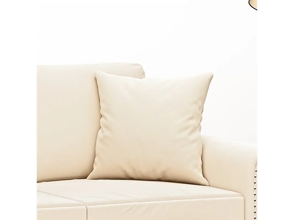 Coussins décoratifs 2 pcs Crème 40x40 Velours