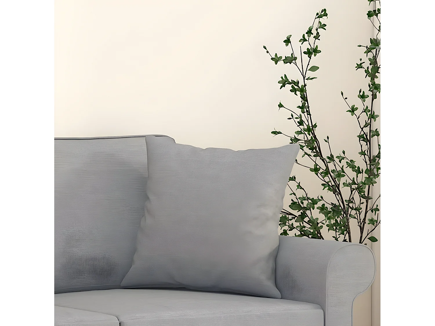 Coussins décoratifs 2 pcs Gris clair 40x40 Tissu