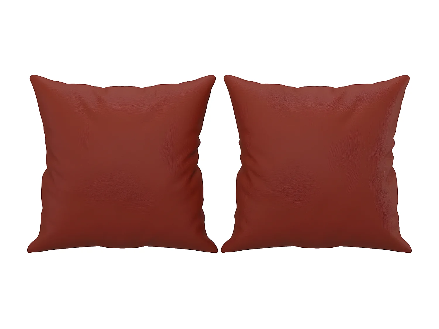 Coussins décoratifs 2 pcs Rouge bordeaux 40x40 Similicuir