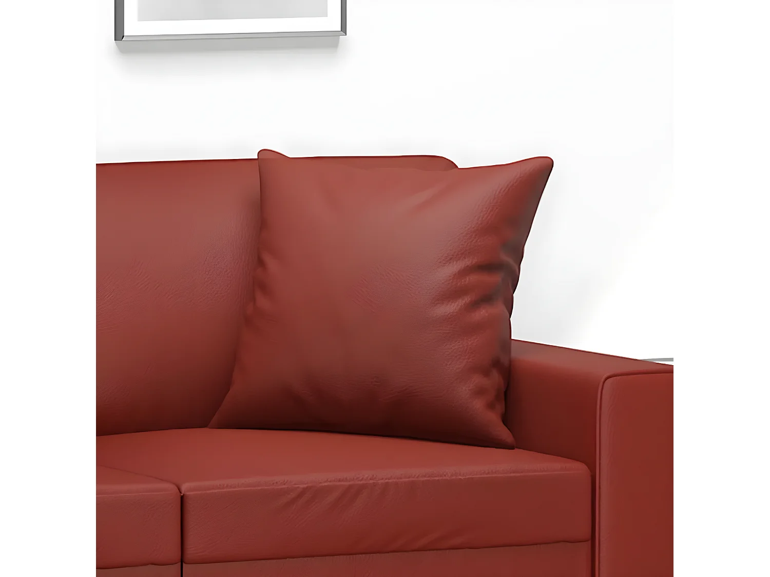 Coussins décoratifs 2 pcs Rouge bordeaux 40x40 Similicuir