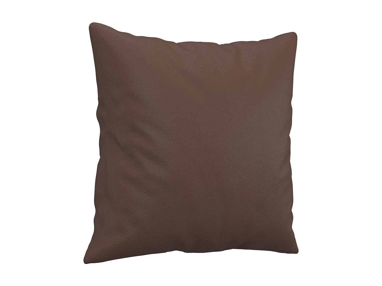 Coussins décoratifs 2 pcs Marron 40x40 Similicuir