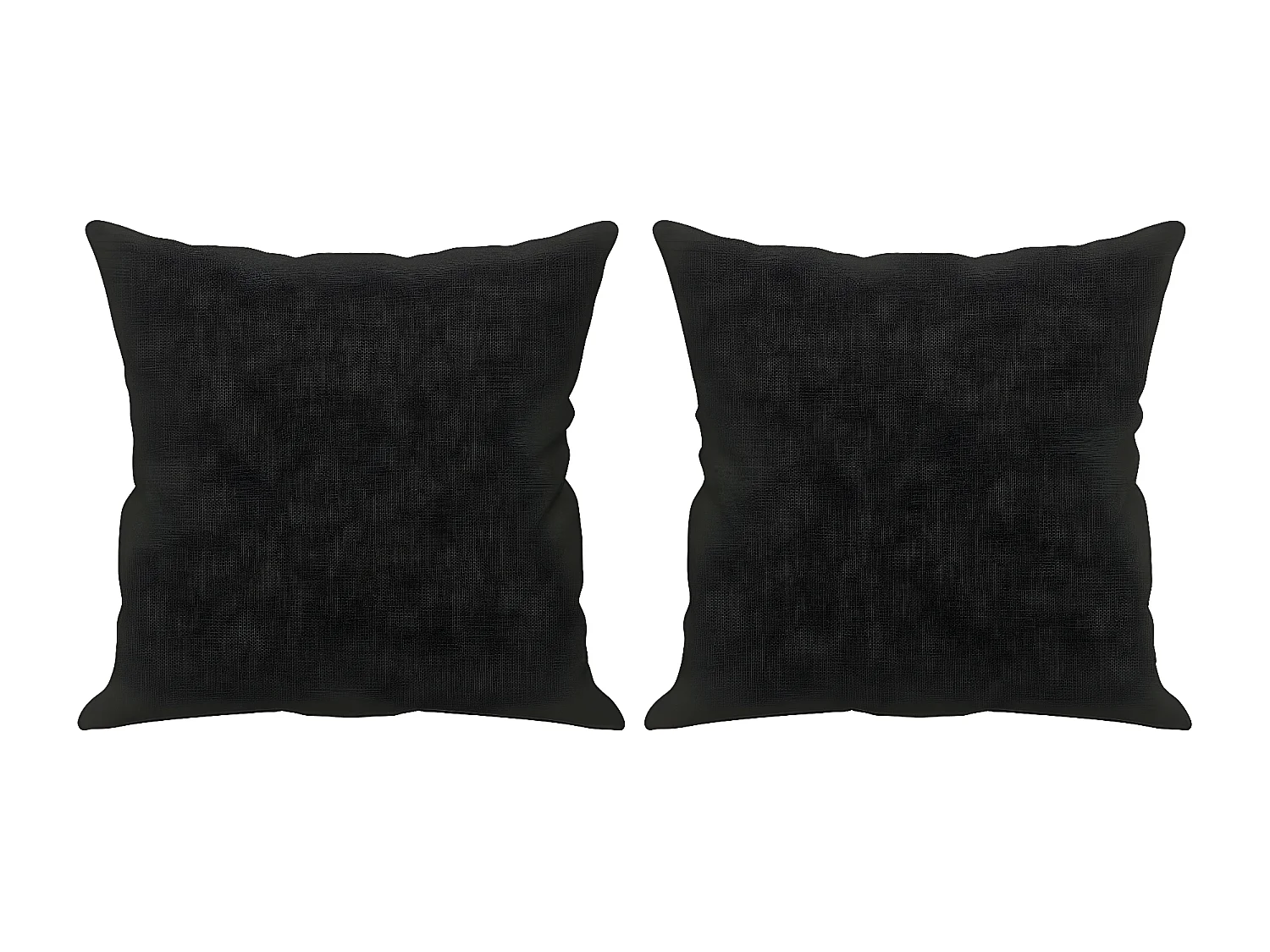 Coussins décoratifs 2 pcs Noir 40x40 Tissu