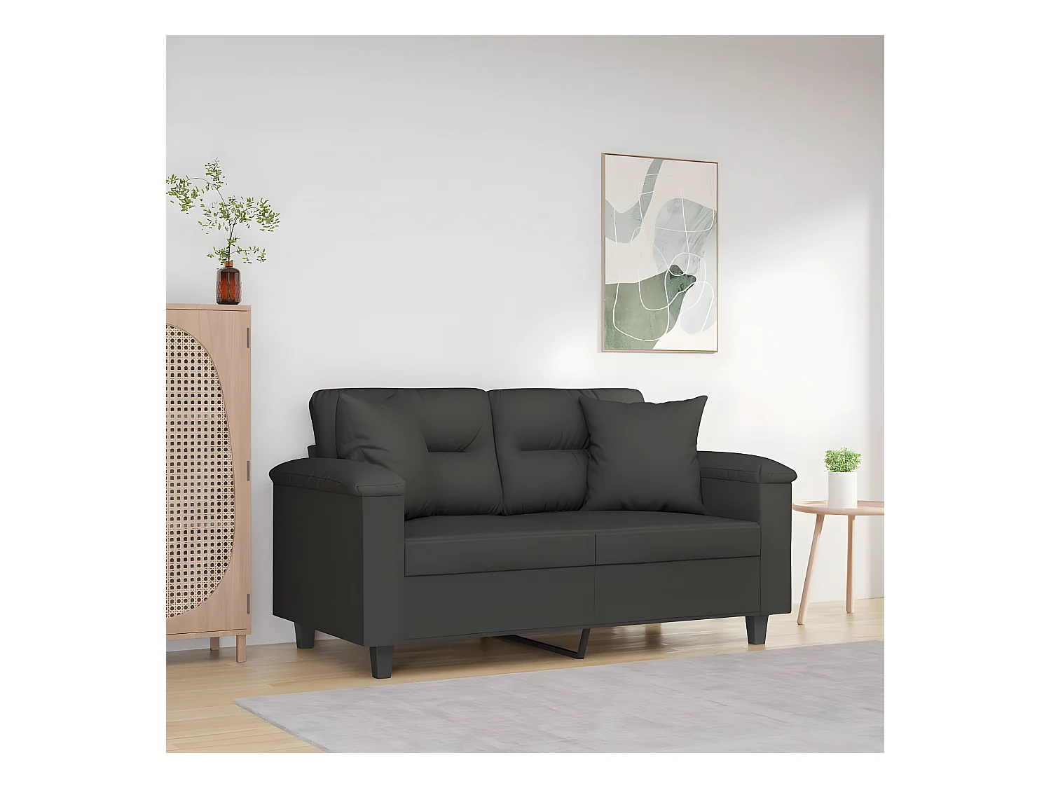 Coussins décoratifs 2 pcs Gris foncé 40x40 Tissu microfibre