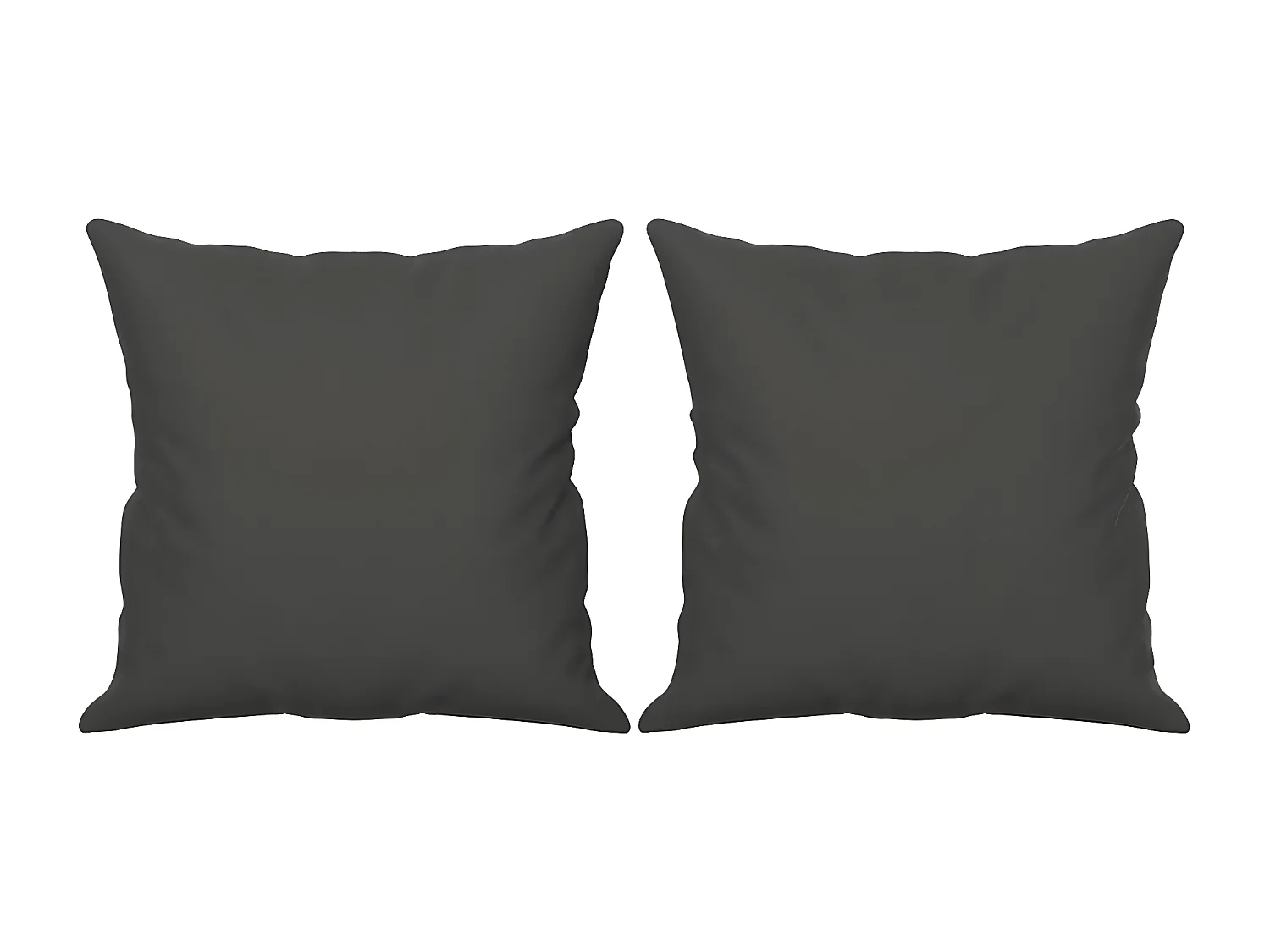 Coussins décoratifs 2 pcs Gris foncé 40x40 Tissu microfibre