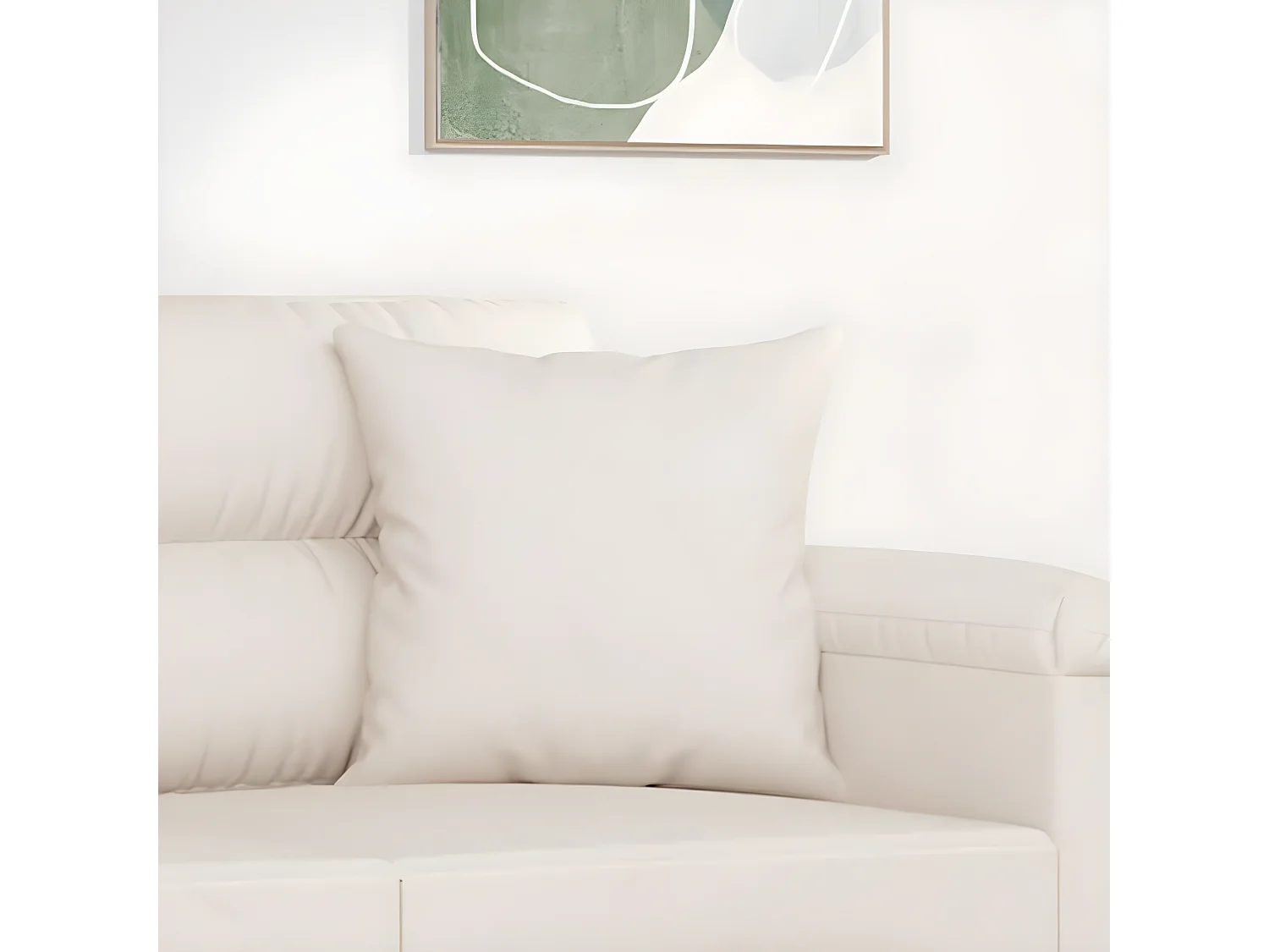 Coussins décoratifs 2 pcs Beige 40x40 Tissu microfibre