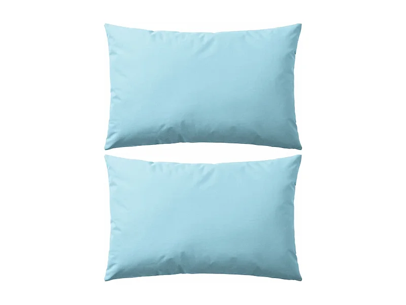Oreiller d'extérieur 2 pcs 60x40 Bleu clair