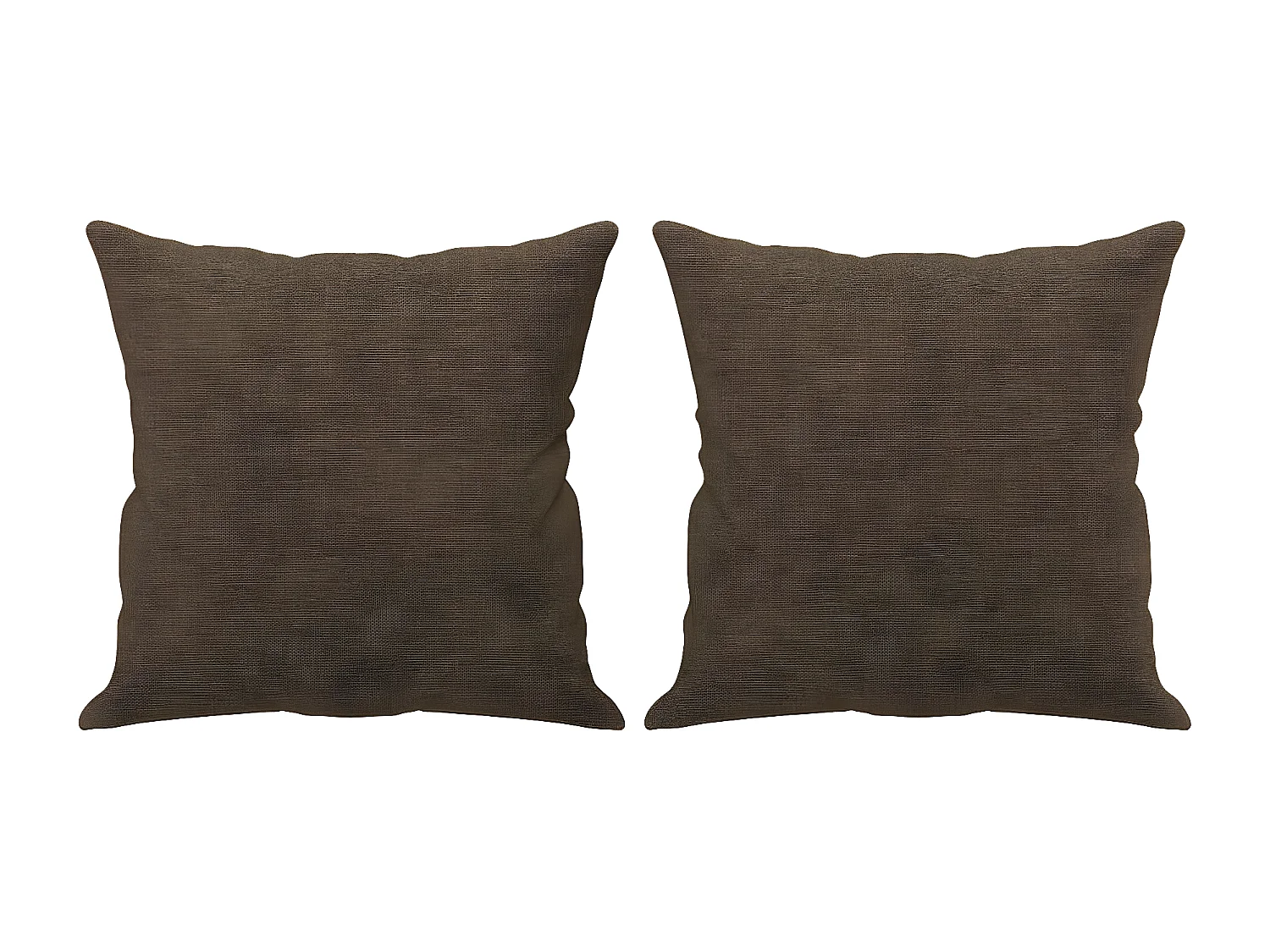 Coussins décoratifs 2 pcs Marron 40x40 Tissu