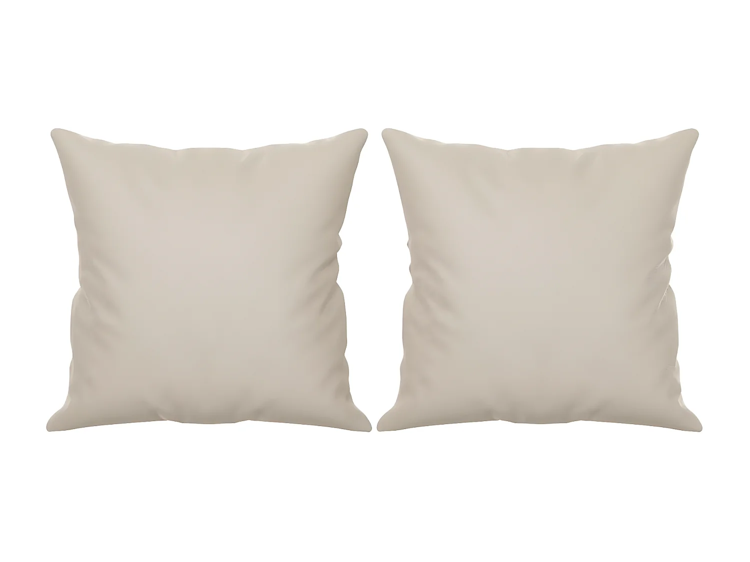 Coussins décoratifs 2 pcs Crème 40x40 Tissu microfibre