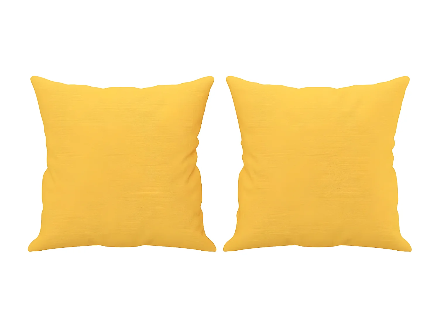 Coussins décoratifs 2 pcs Jaune clair 40x40 Tissu