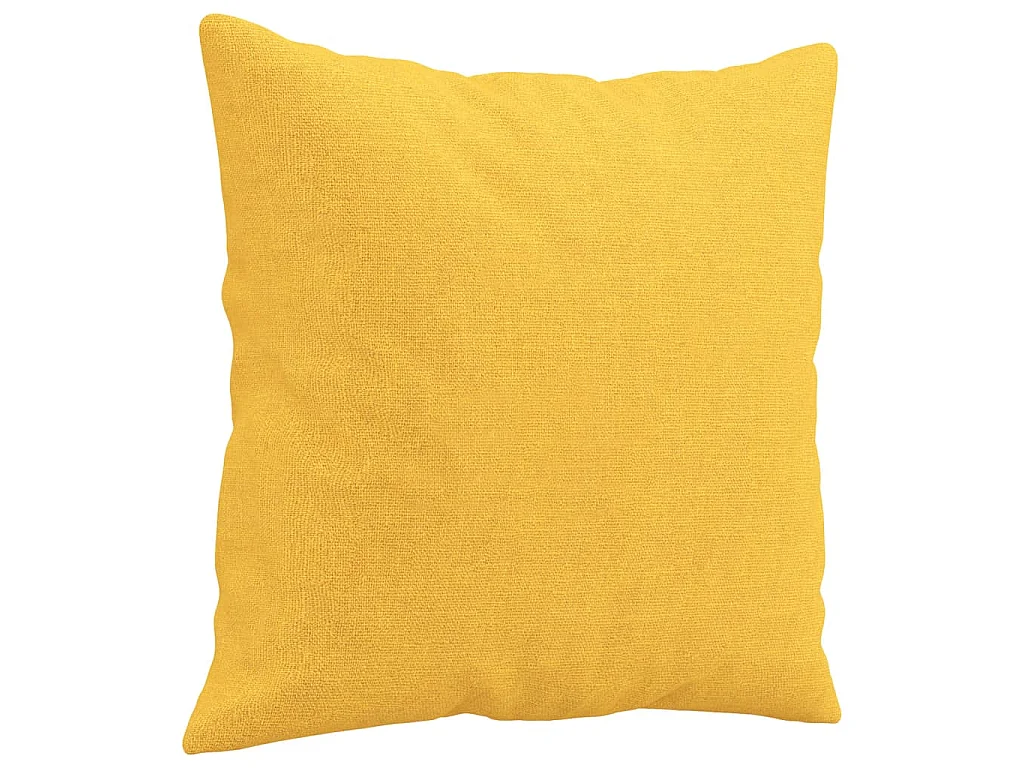 Coussins décoratifs 2 pcs Jaune clair 40x40 Tissu