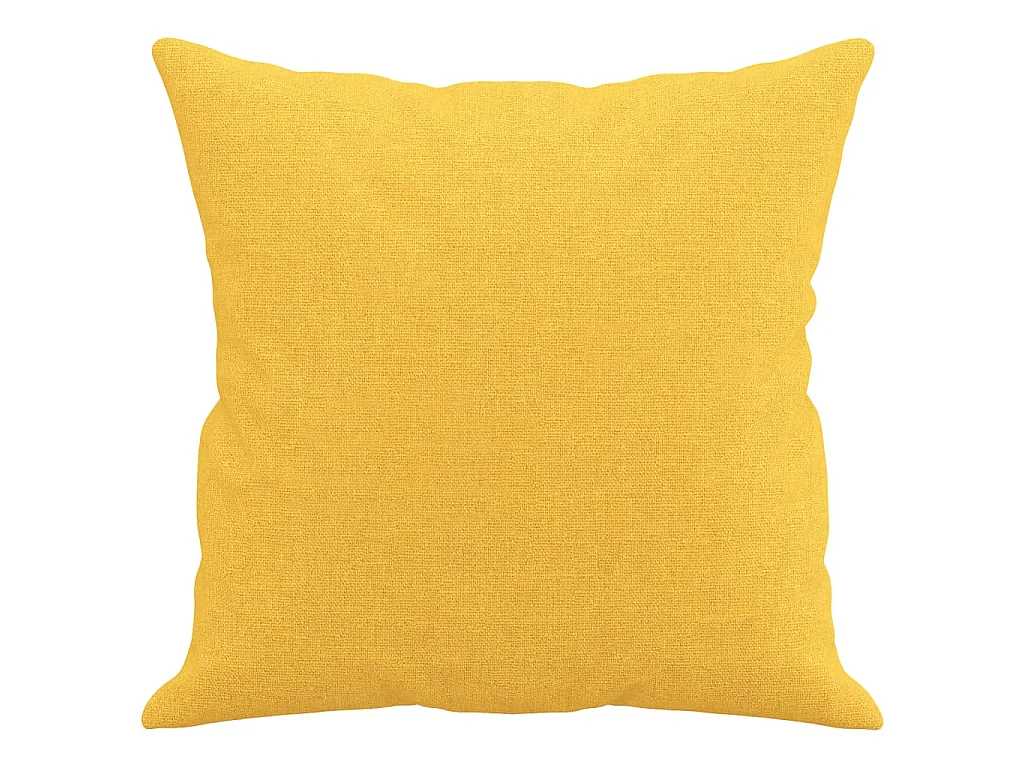 Coussins décoratifs 2 pcs Jaune clair 40x40 Tissu