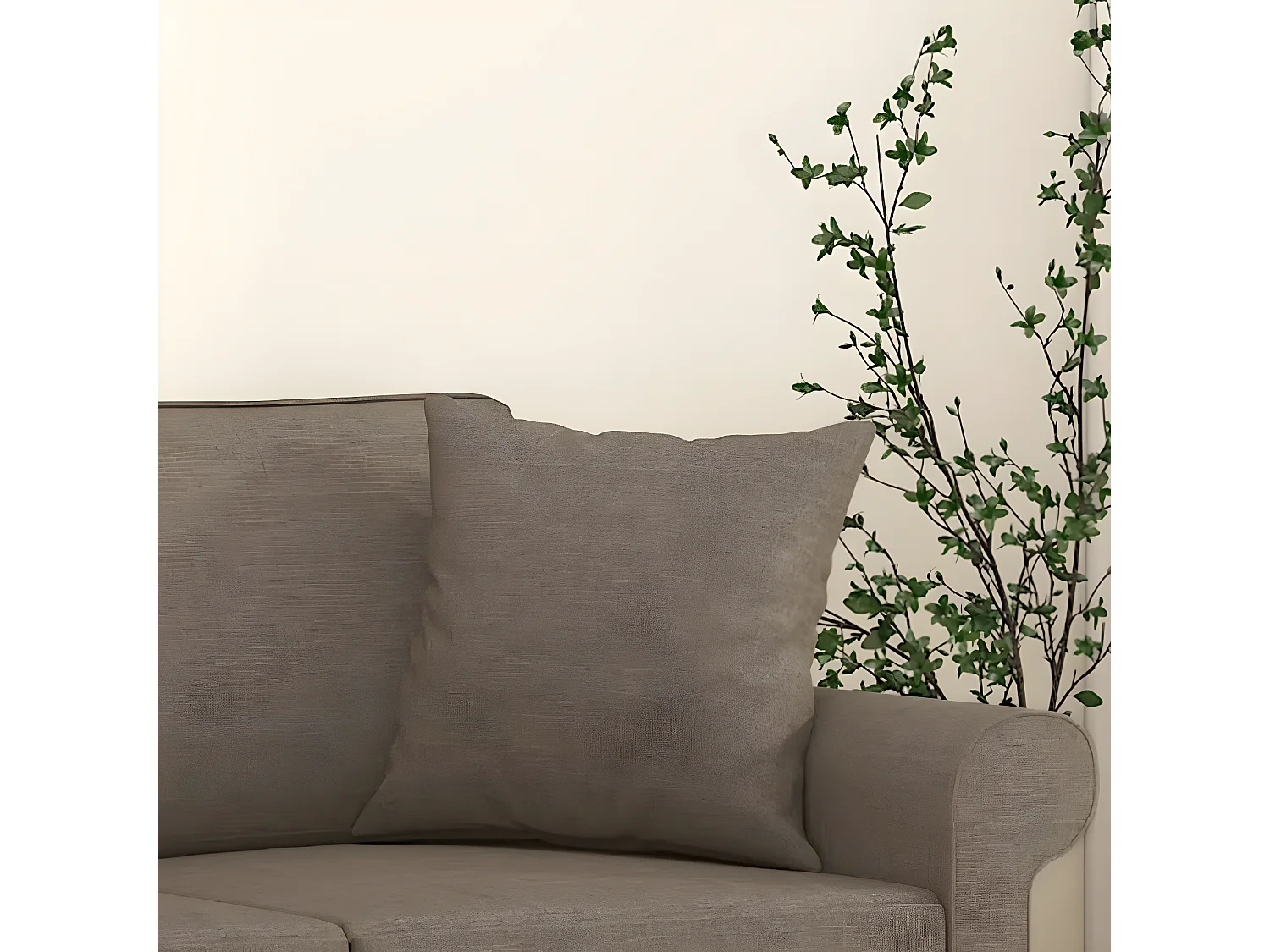 Coussins décoratifs 2 pcs Taupe 40x40 Tissu