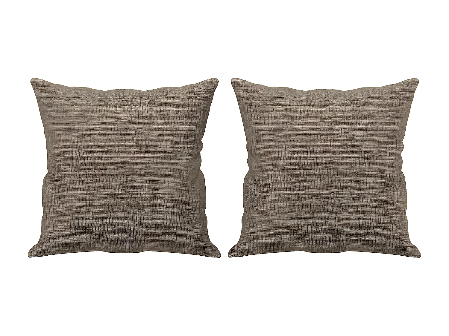 Coussins décoratifs 2 pcs Taupe 40x40 Tissu