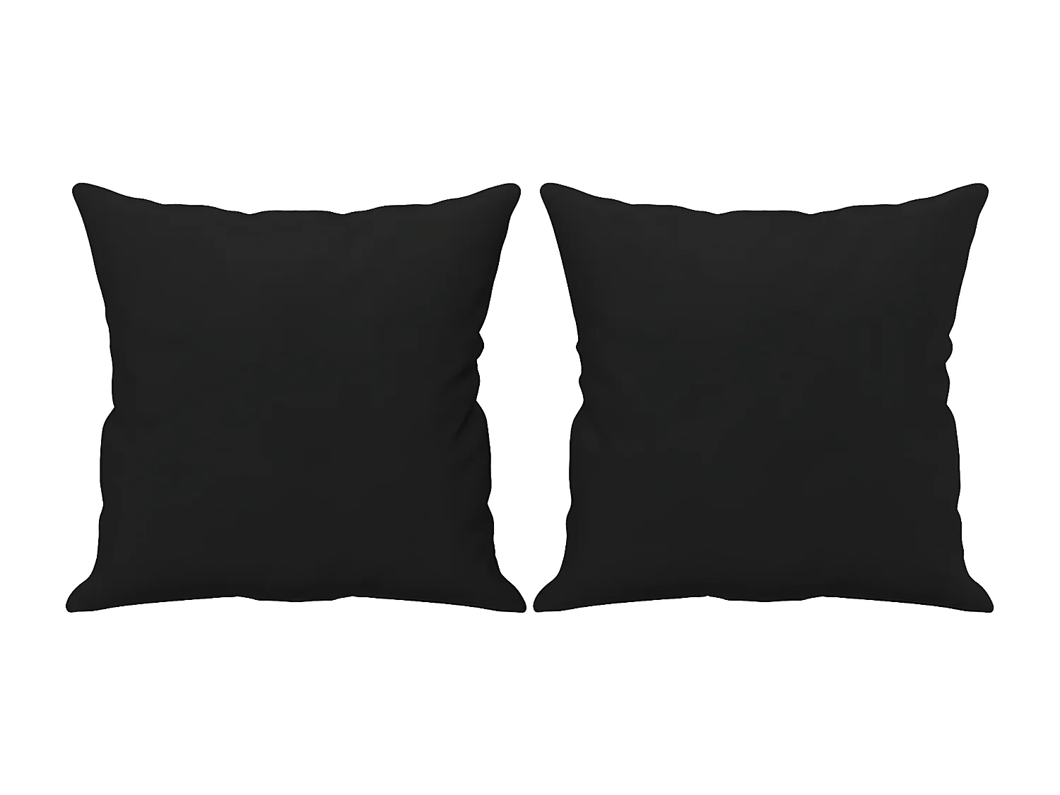 Coussins décoratifs 2 pcs Noir 40x40 Tissu microfibre