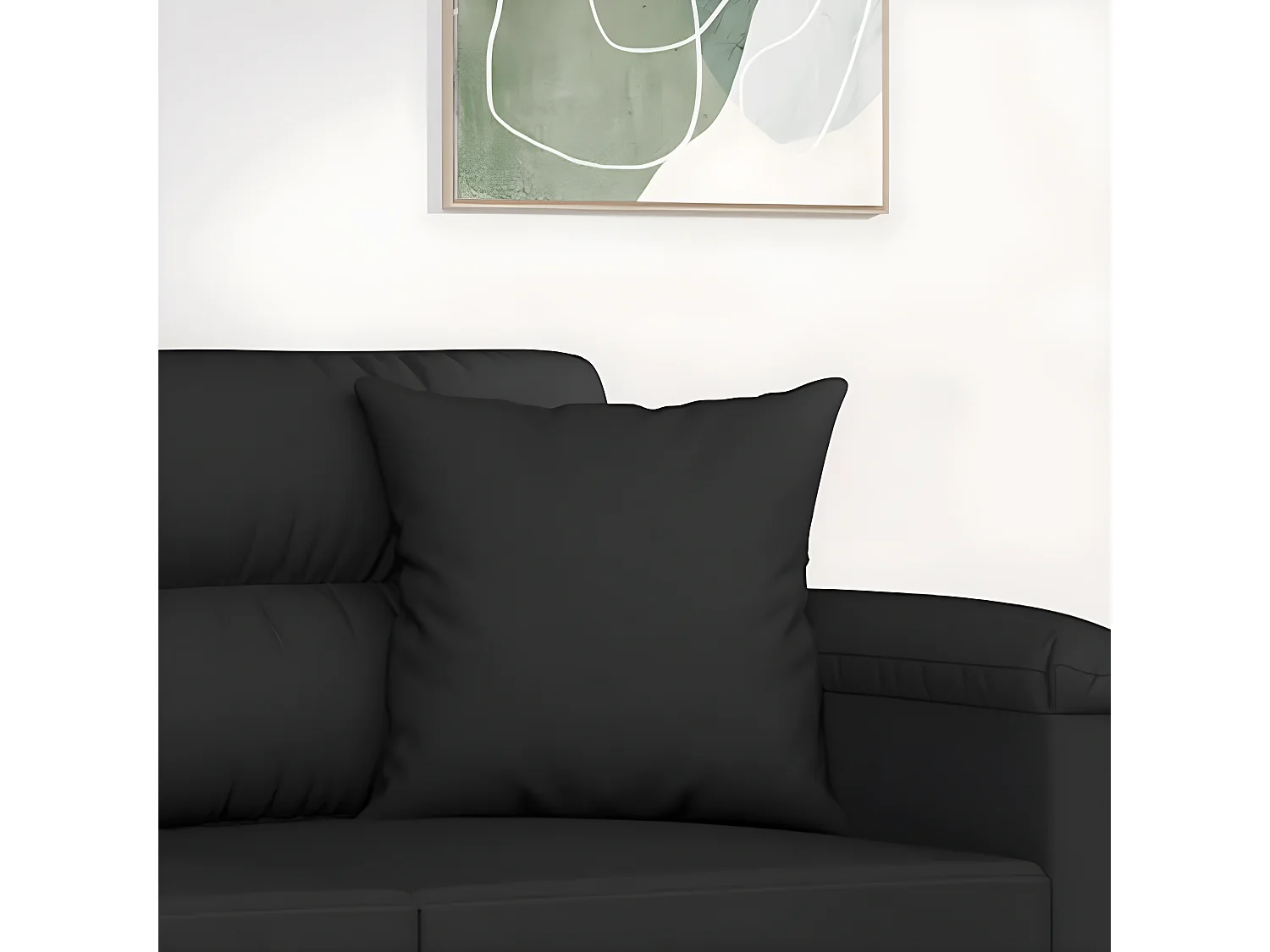 Coussins décoratifs 2 pcs Noir 40x40 Tissu microfibre