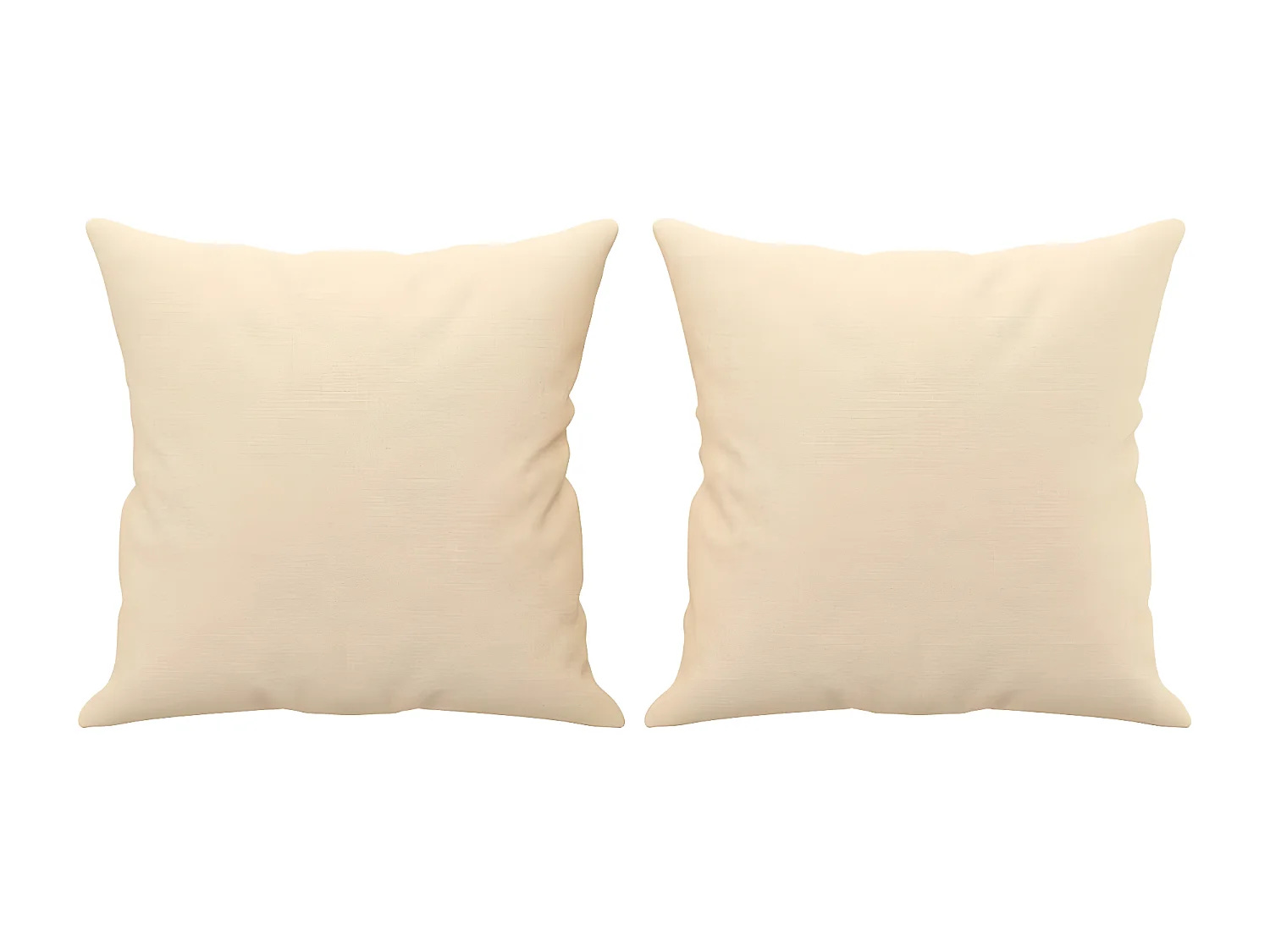 Coussins décoratifs 2 pcs Crème 40x40 Tissu