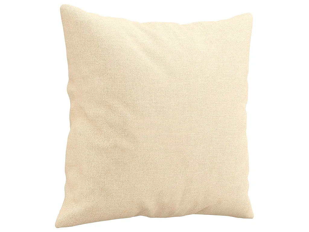 Coussins décoratifs 2 pcs Crème 40x40 Tissu
