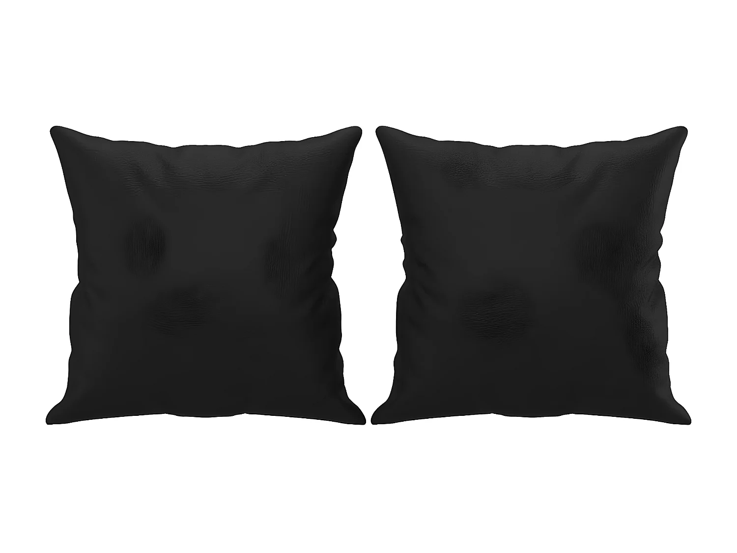 Coussins décoratifs 2 pcs Noir 40x40 Similicuir