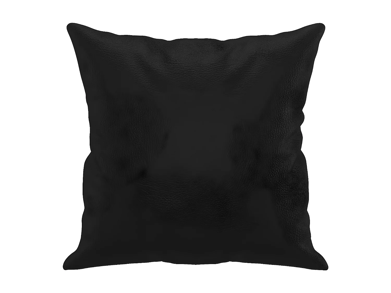 Coussins décoratifs 2 pcs Noir 40x40 Similicuir