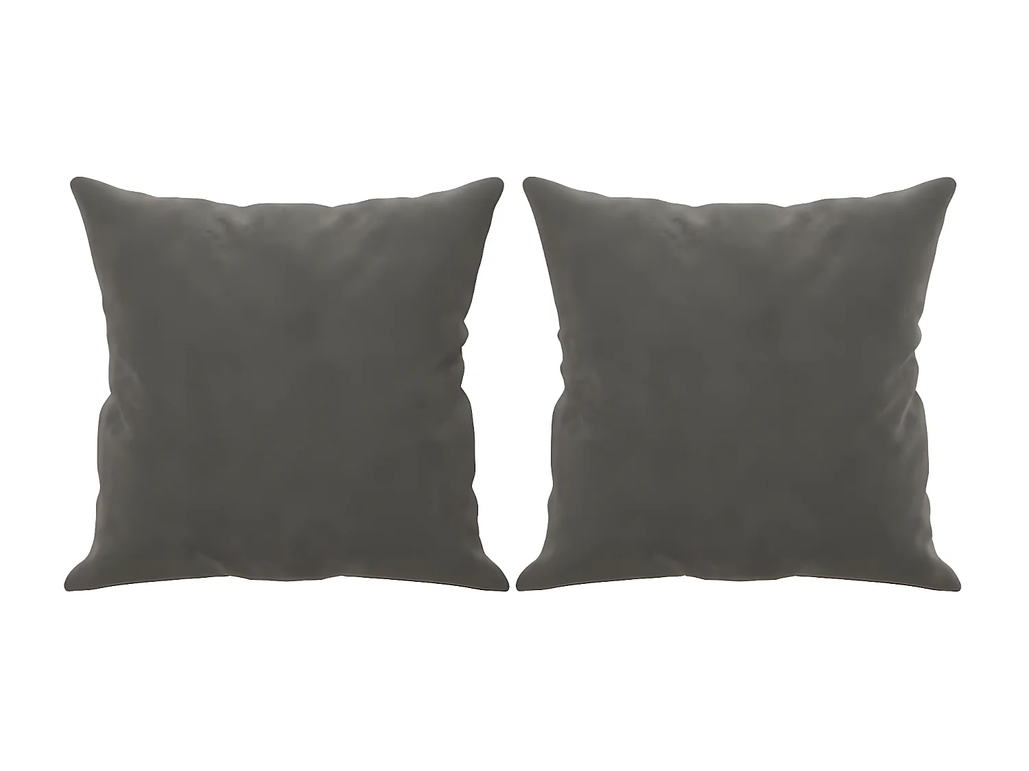 Coussins décoratifs 2 pcs Gris foncé 40x40 Velours