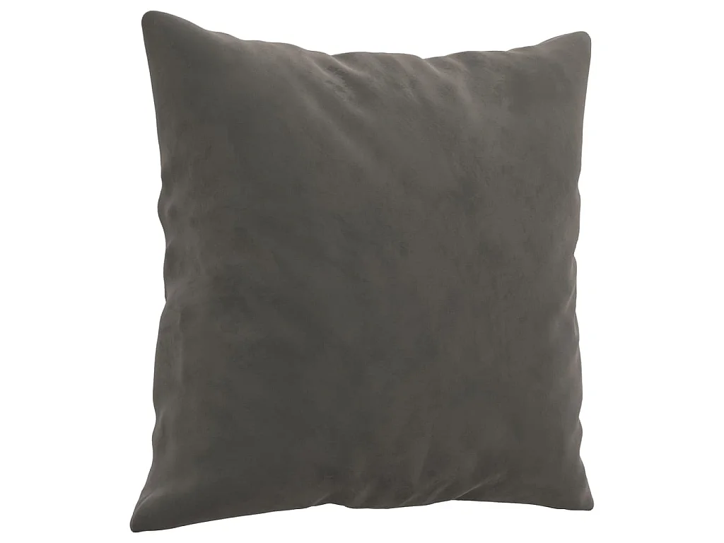Coussins décoratifs 2 pcs Gris foncé 40x40 Velours
