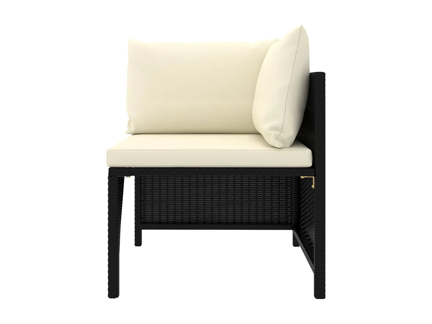 Salon de jardin 6 pcs avec coussins Résine tressée Noir 50