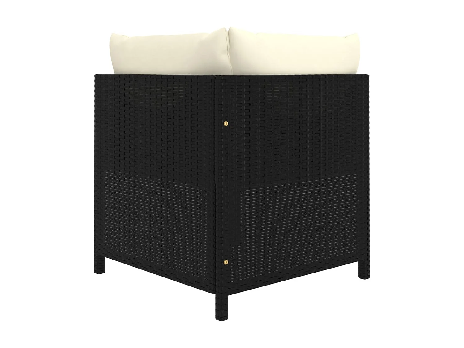 Salon de jardin 6 pcs avec coussins Résine tressée Noir 50