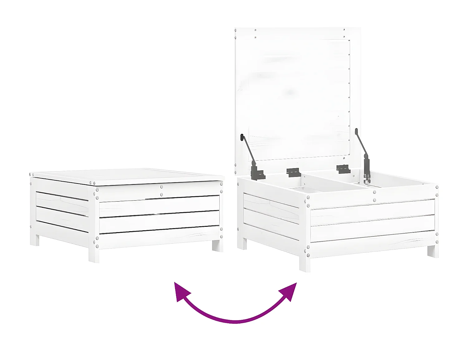 vidaXL Juego de sofás de jardín 10 pzas madera maciza de pino blanco