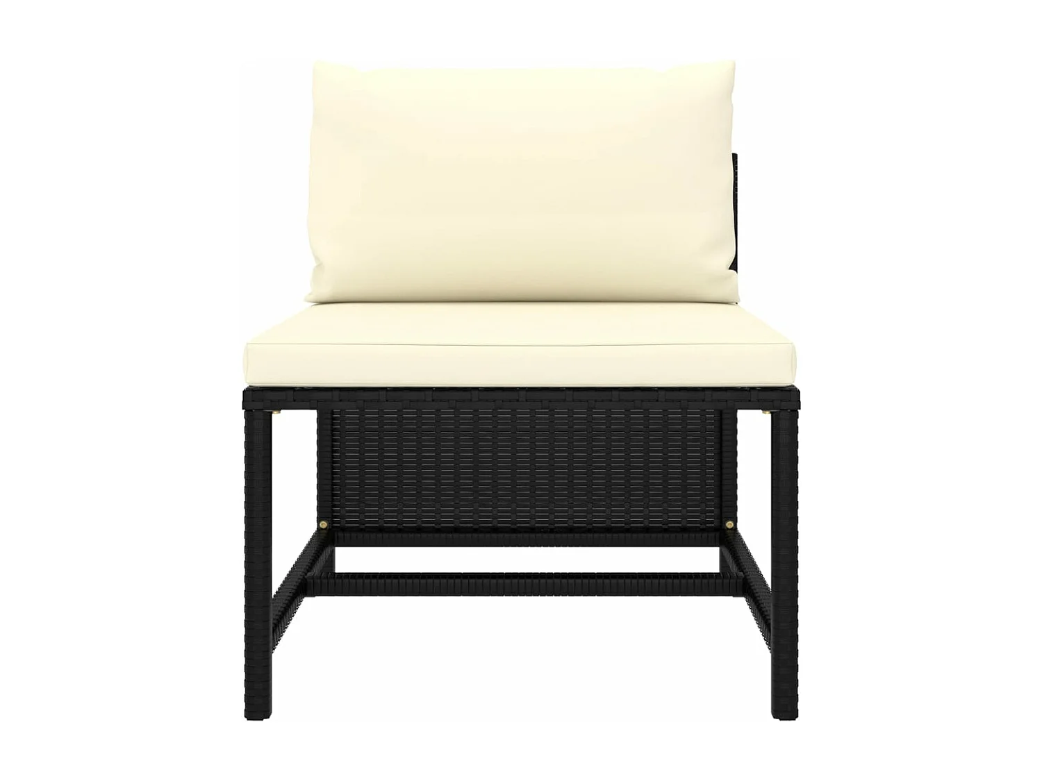 Salon de jardin 8 pcs avec coussins Résine tressée Noir 55