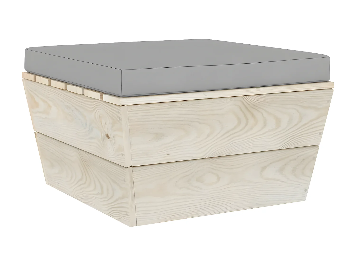 Salon de jardin palette 3 pcs avec coussins Épicéa imprégné 5