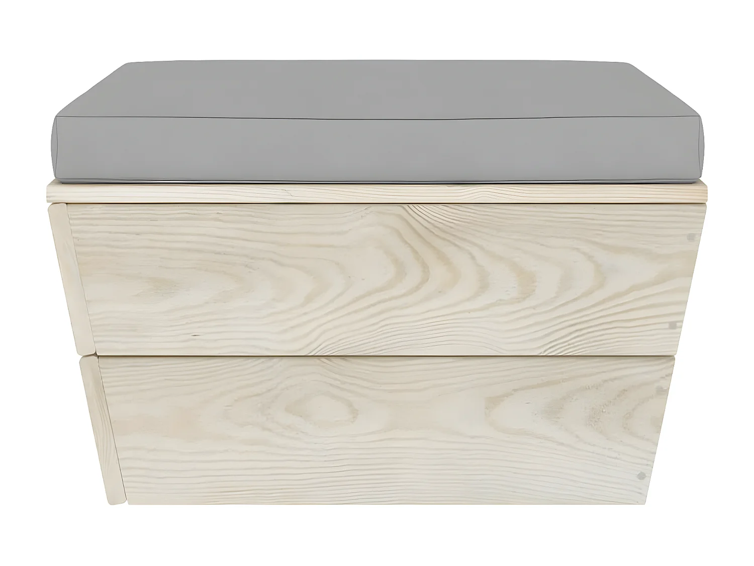 Salon de jardin palette 3 pcs avec coussins Épicéa imprégné 5